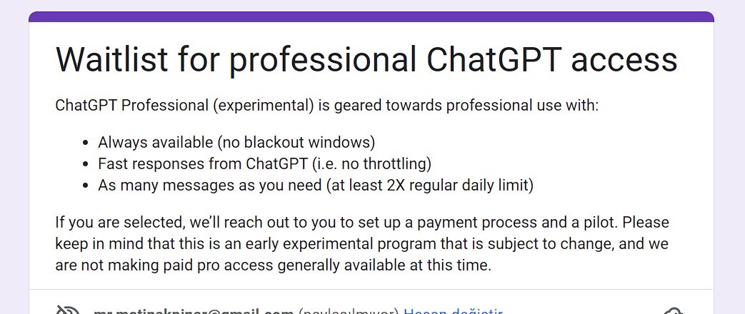Yapay zeka sohbet robotu ChatGPT’nin Pro versiyonu geliyor