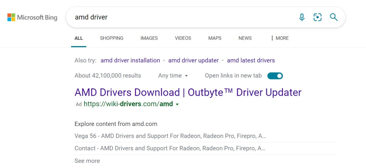 Sahte AMD sürücüleri Google aramalarda ilk sırada çıkıyor