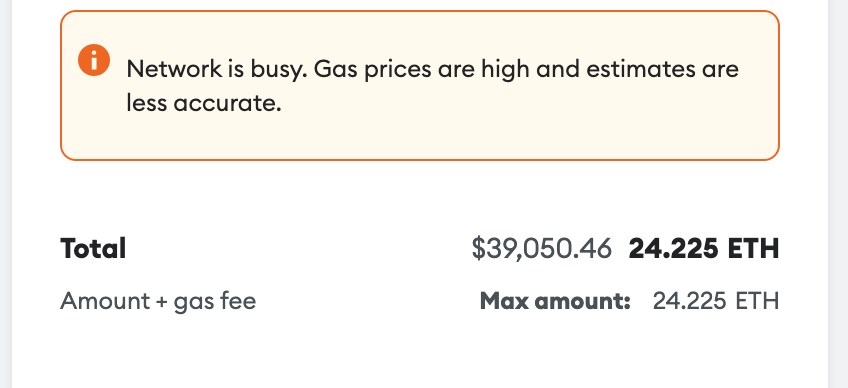 Ethereum işlem ücretleri 39 bin dolara dayandı