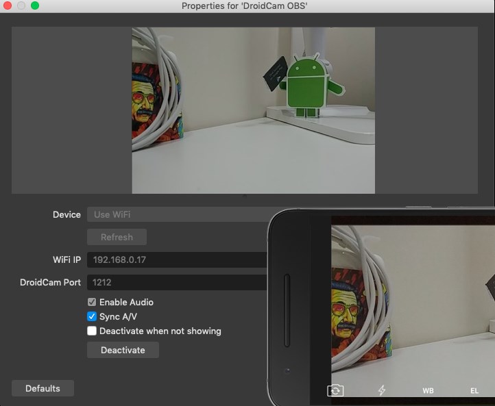Android telefonu web kamera olarak kullanma kablosuz 