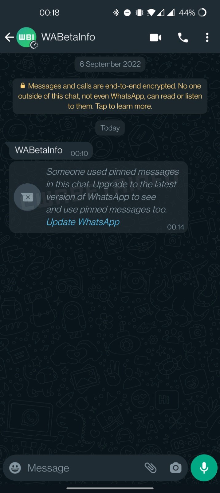 WhatsApp sohbetlerine mesaj sabitleme özelliği geliyor