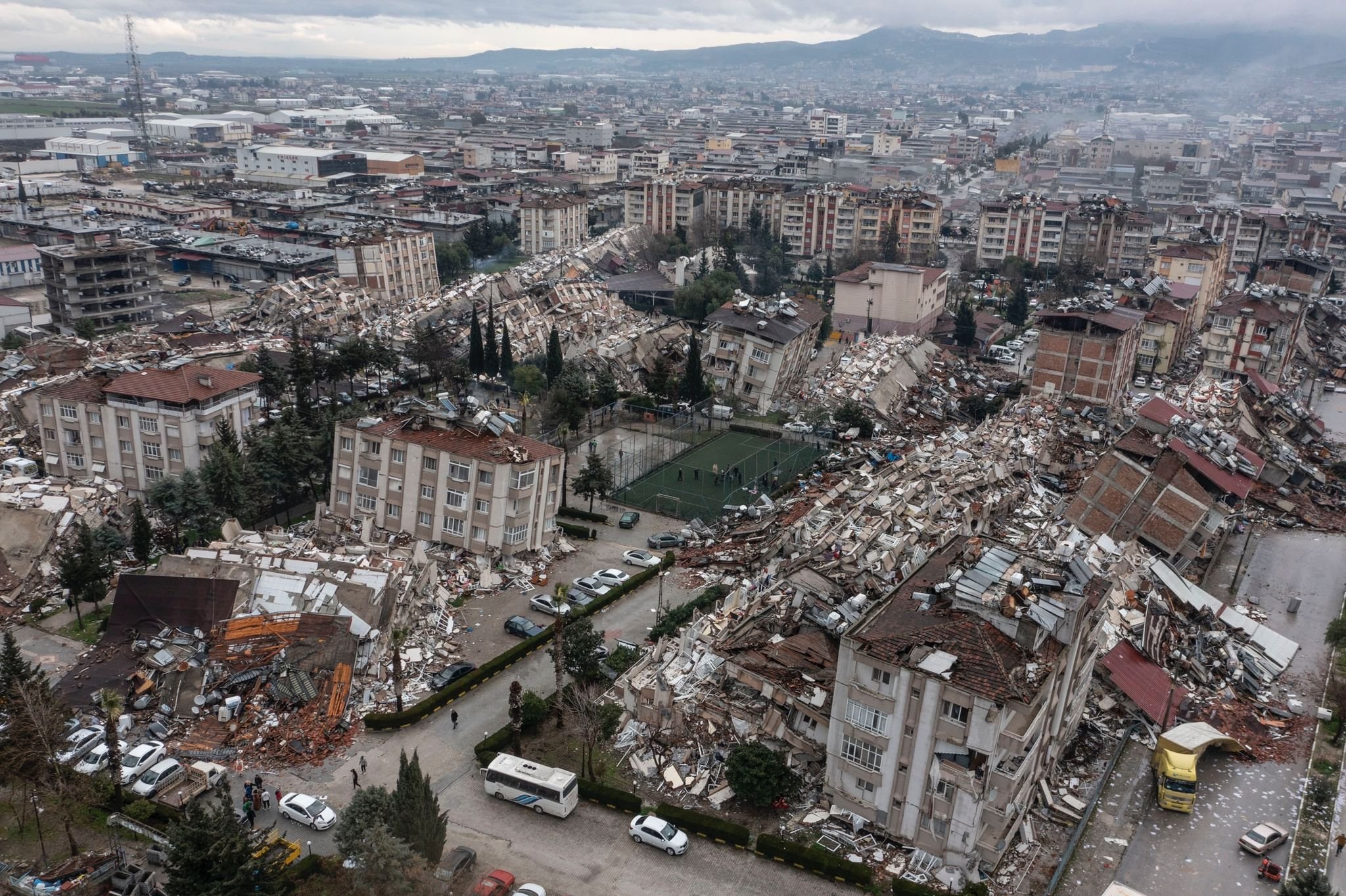 Deprem felaketinin uydu görüntüleri yayınlandı