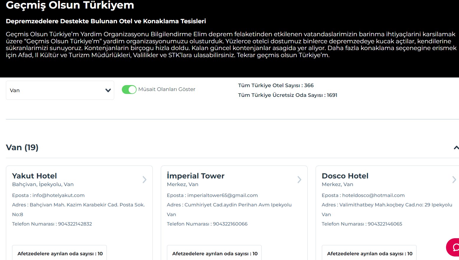 Depremzedelerin ücretsiz konaklama için faydalanabileceği siteler