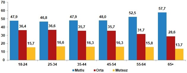 TÜİK, Türkiye’nin mutluluk oranlarını açıkladı