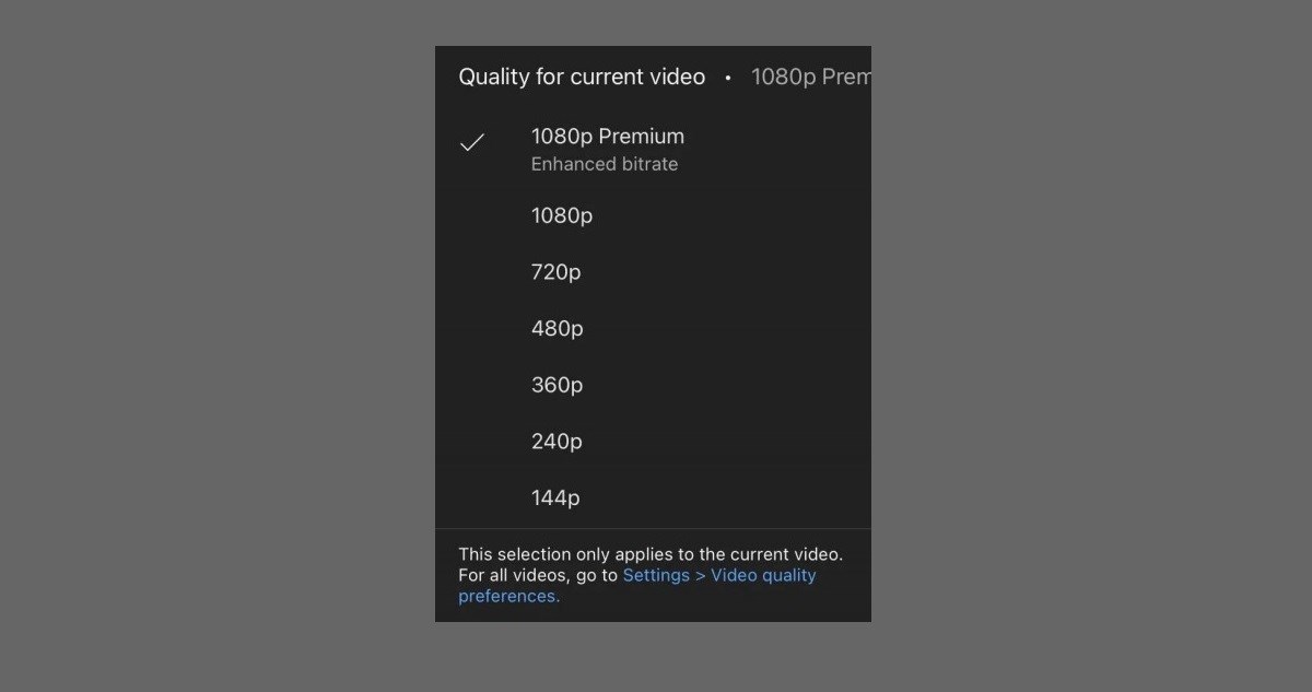 YouTube için yeni çözünürlük seçeneği yolda: '1080p Premium'