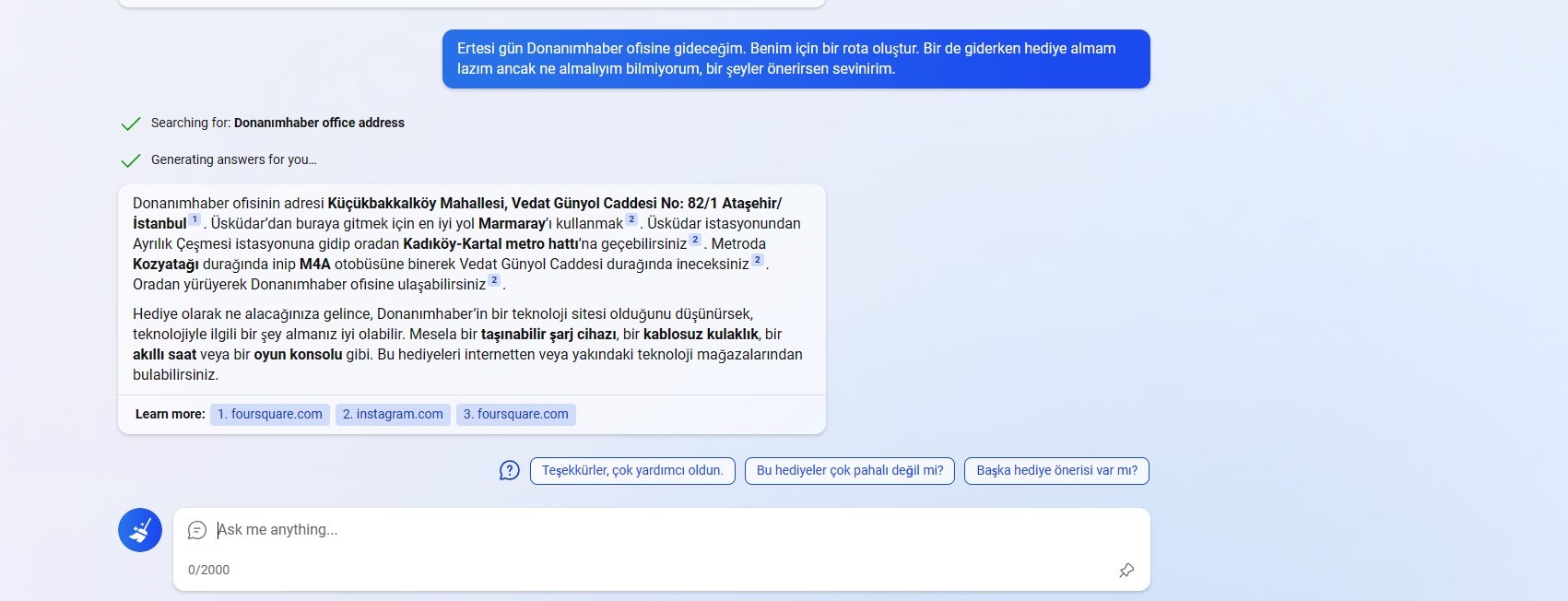 Yeni Bing ile Türkçe konuştuk: İşte yetenekleri ve hataları