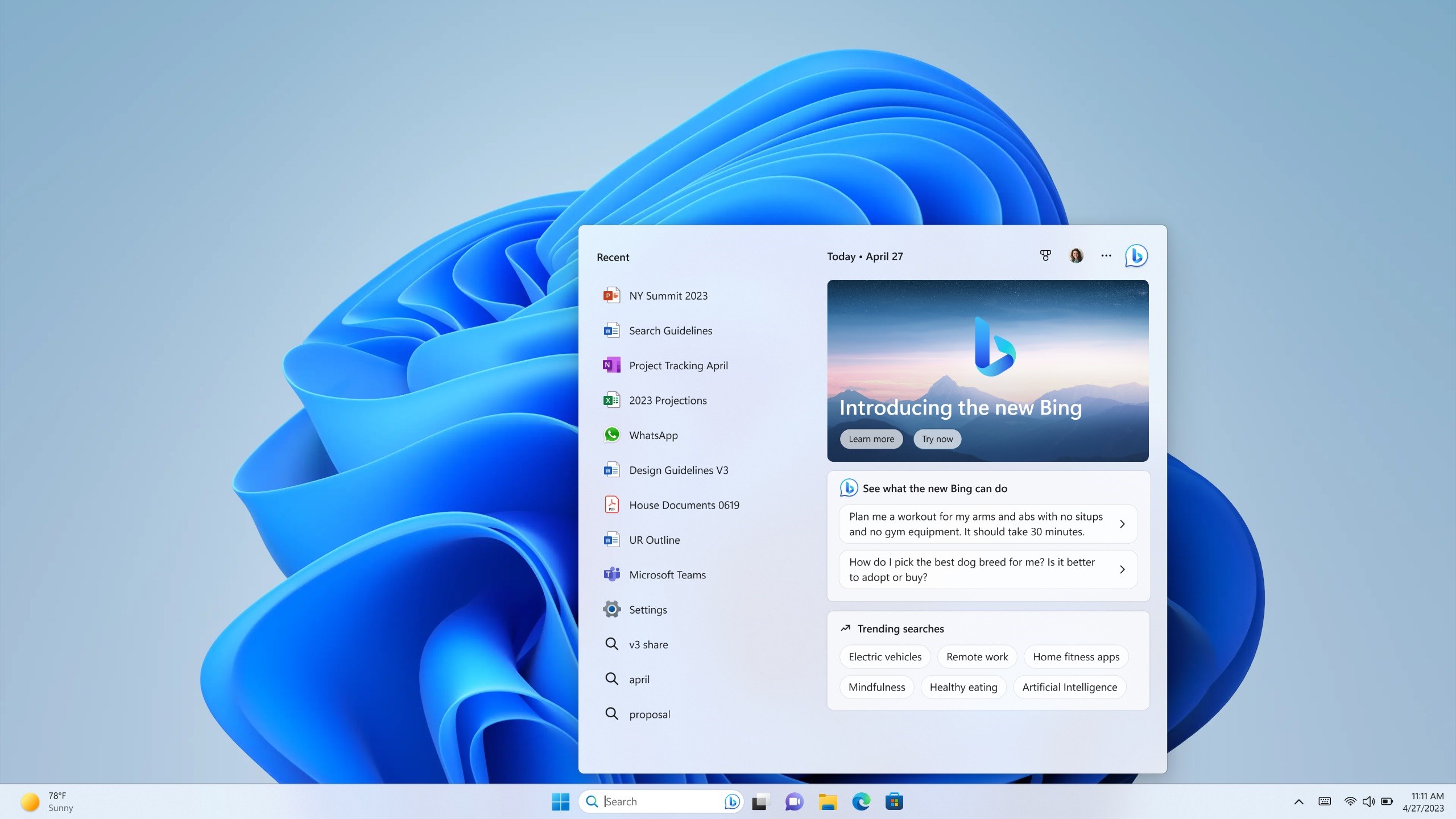 Yapay zekalı Bing, Windows 11’in görev çubuğuna geliyor