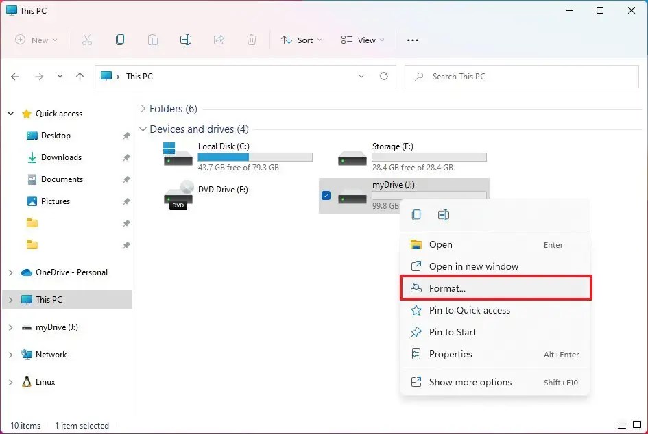 Windows 11 PC format atma