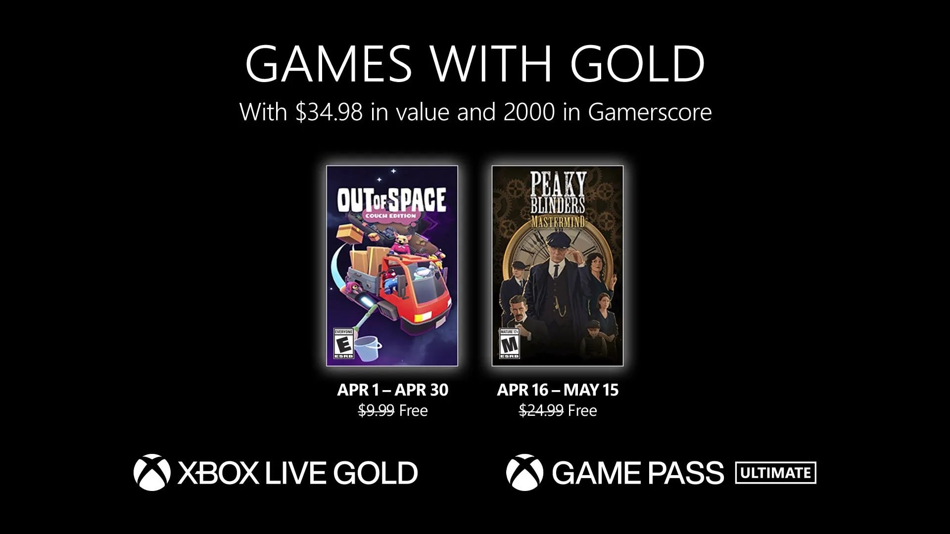 Nisan 2023 Xbox Live Gold kütüphanesi belli oldu