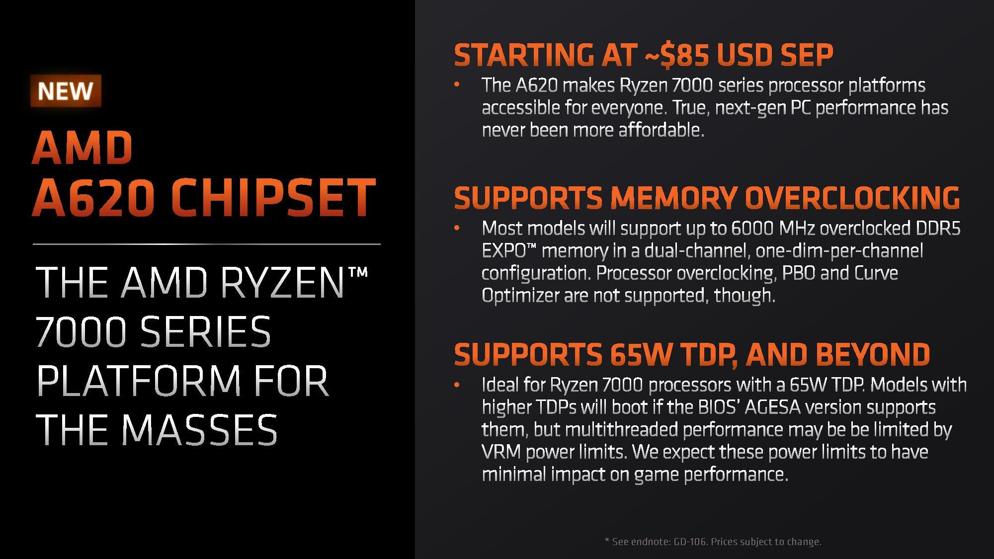 AMD A620 anakartların işlemci desteği sınırlı olacak