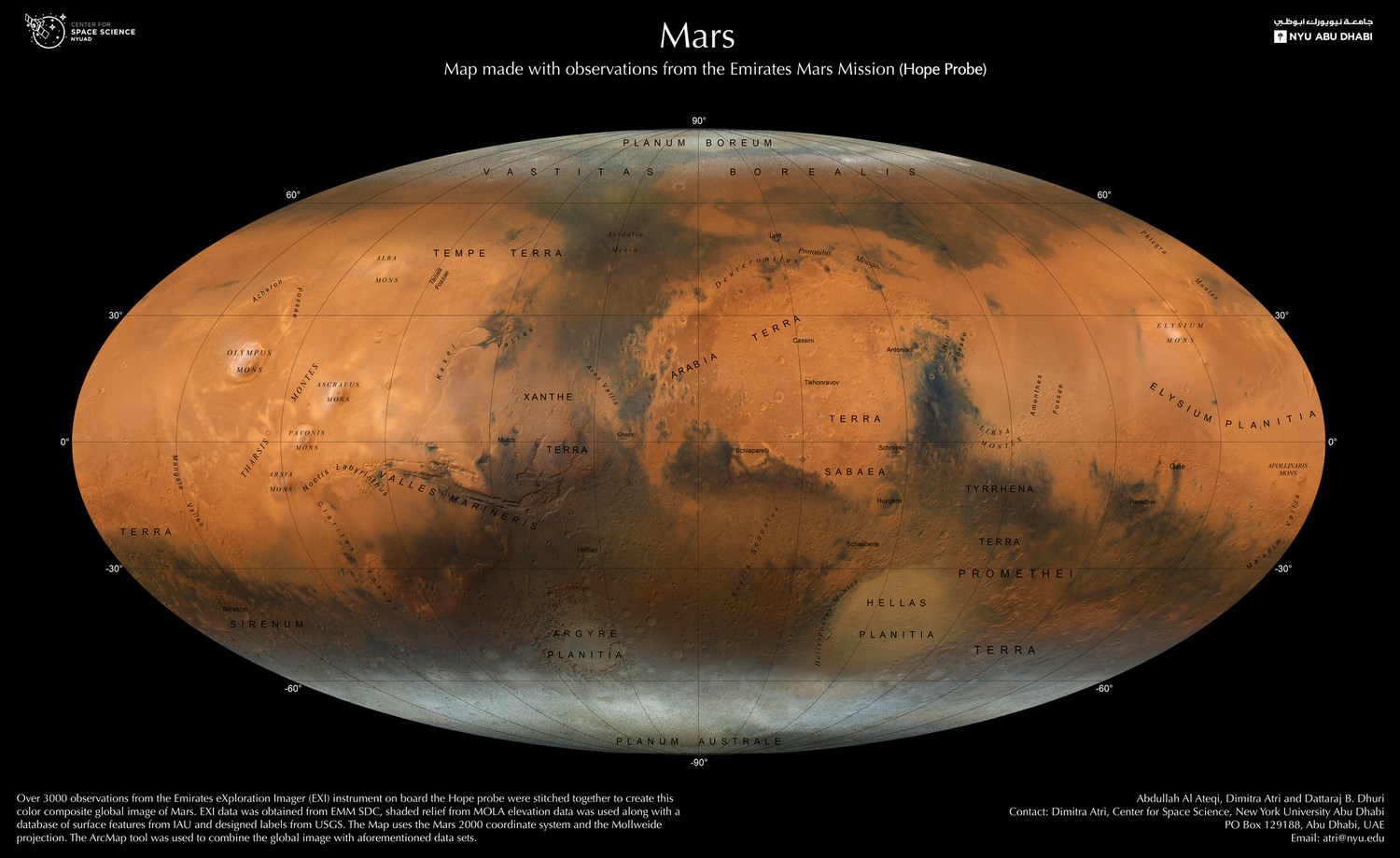 Bilim insanları benzeri görülmemiş bir Mars haritası oluşturdu