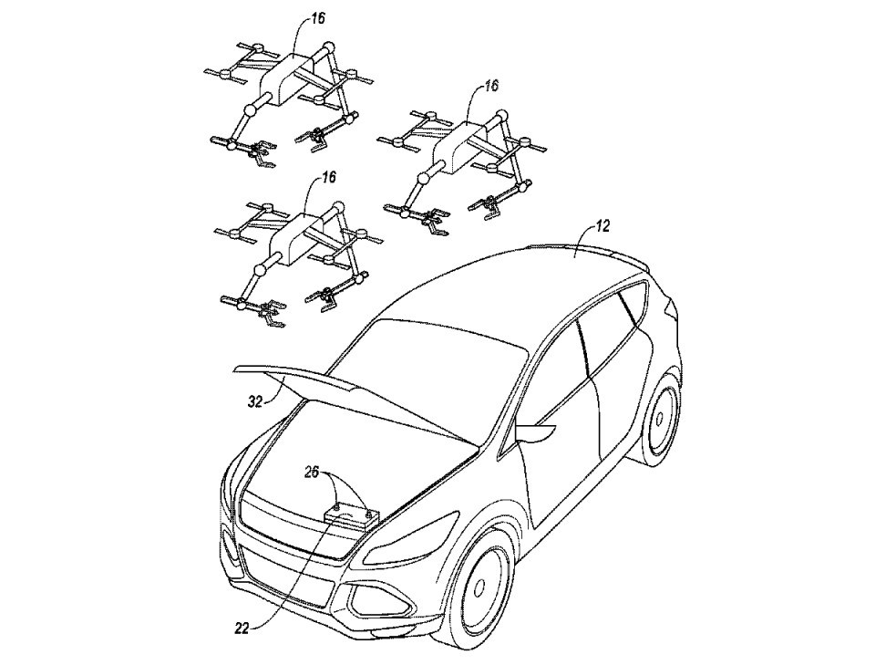 Ford'tan ilginç fikir: Drone'lar arabalara akü takviyesi yapacak