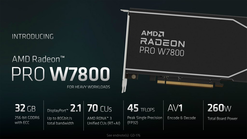 AMD Radeon Pro W7900 ve Pro 7800 kartlarını duyurdu