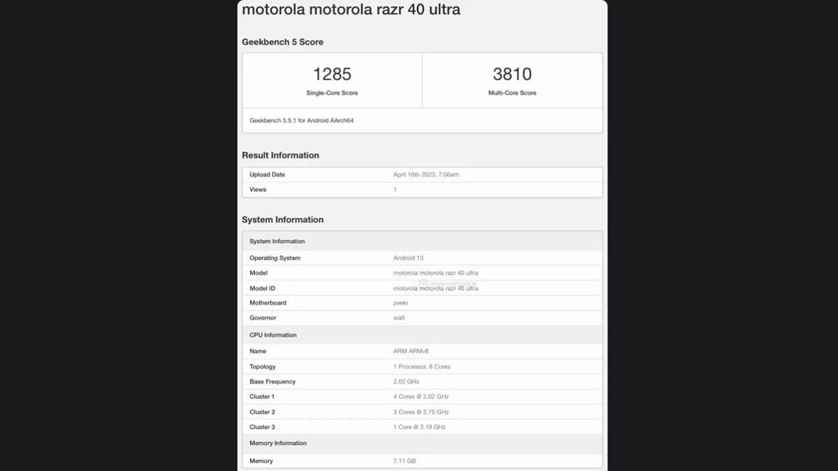 Motorola Razr 40 Ultra Geekbench'te göründü: Peki neler sunuyor?