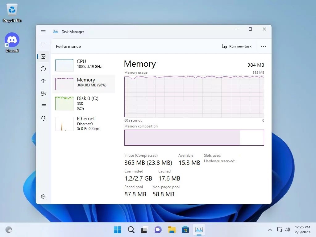 Bu da oldu: Windows 11, ekran kartı belleğinde çalıştırıldı