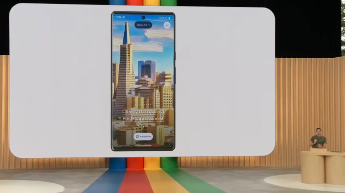 Android 14 özellikleri - yapay zeka duvar kağıdı