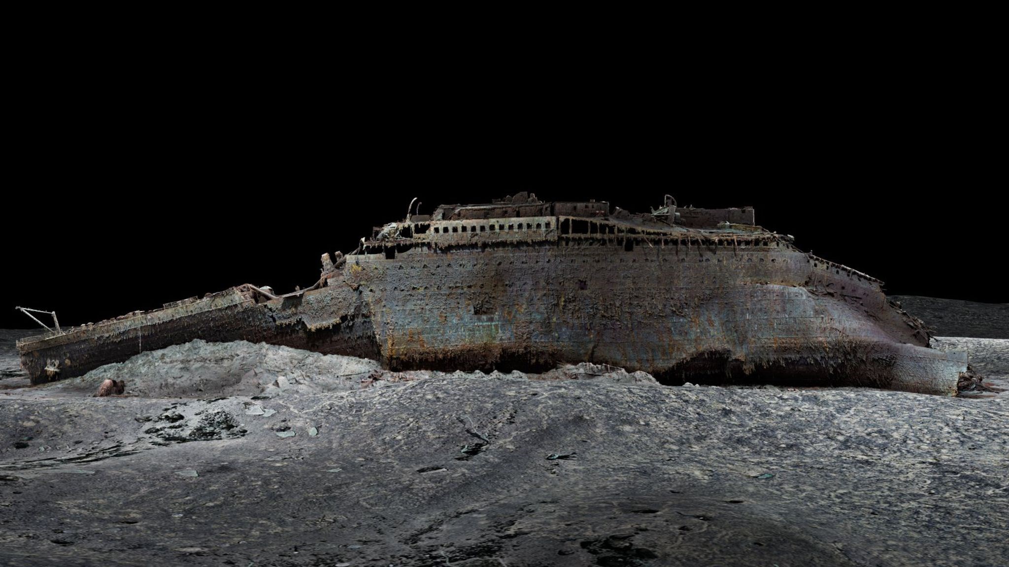 Batık Titanik'i bir de susuz ortamda görün: 3D modeli yapıldı