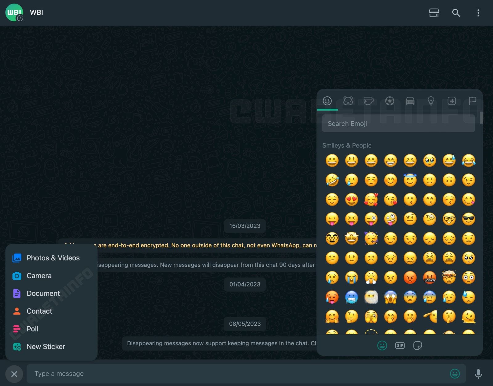 WhatsApp Web'in emoji paneli, yeniden tasarlanıyor