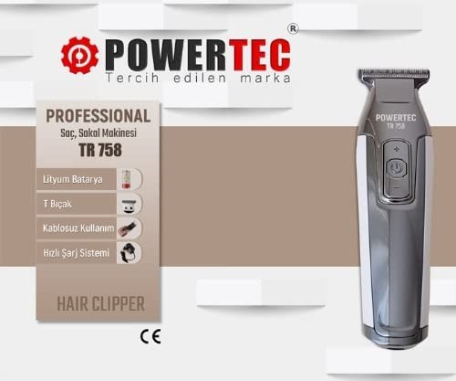 Powertec TR 758 Berberlerin Kullandığı Tıraş Makinesi