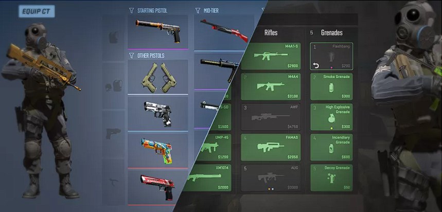 Counter Strike 2 ile silah satın alma sistemi değişiyor