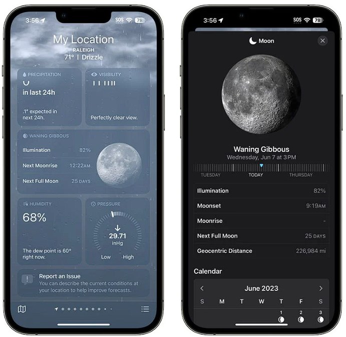 iOS 17 ile Hava Durumu uygulamasına gelen yeni özellikler