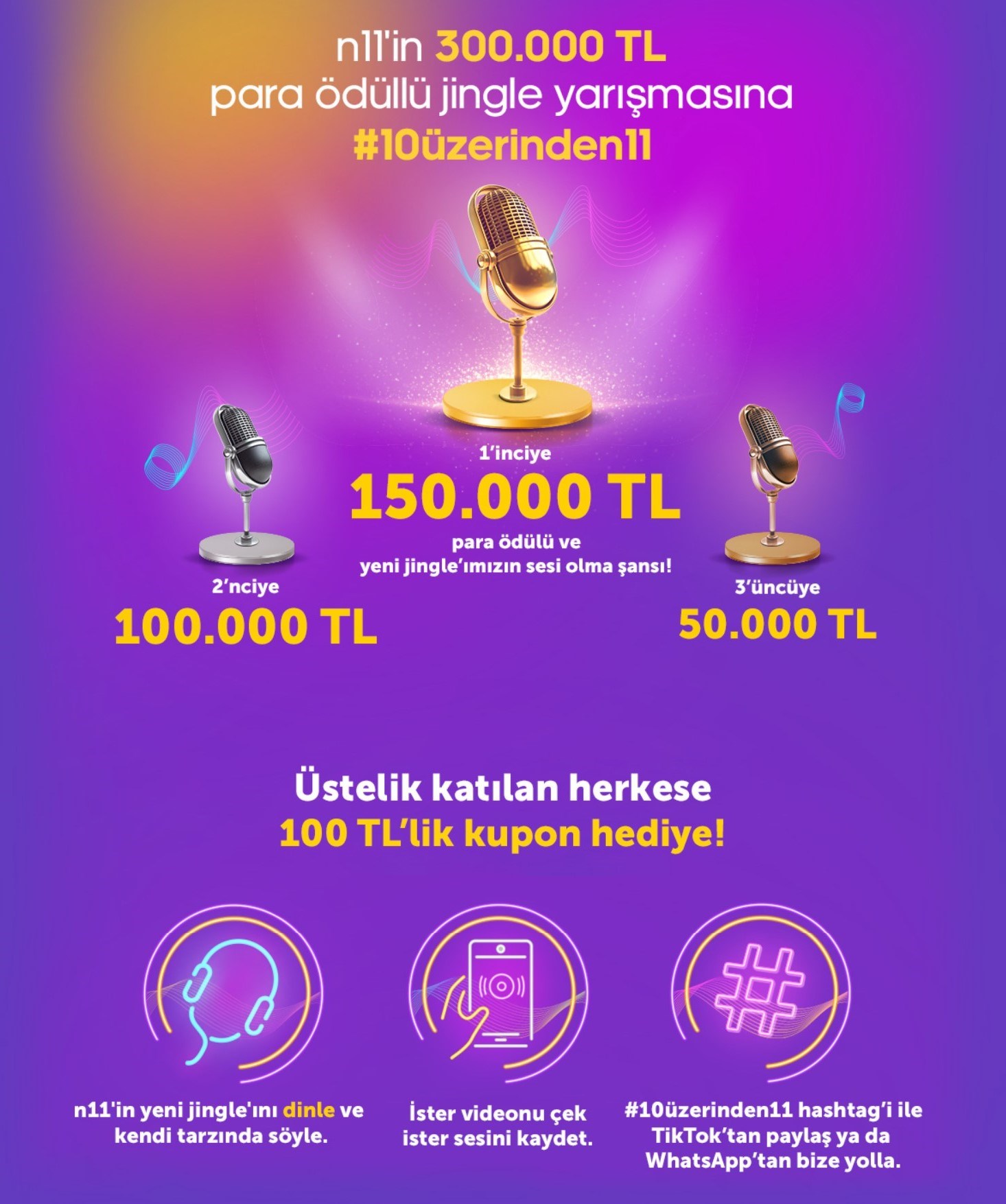 n11’de “10 üzerinden 11’lik” ses yarışması başladı