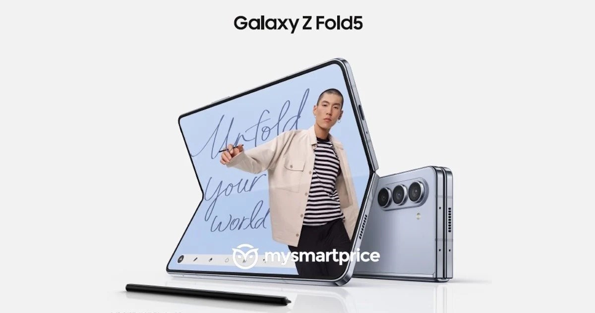 Galaxy Z Fold 5'ten ilk resmi görsel sızdırıldı