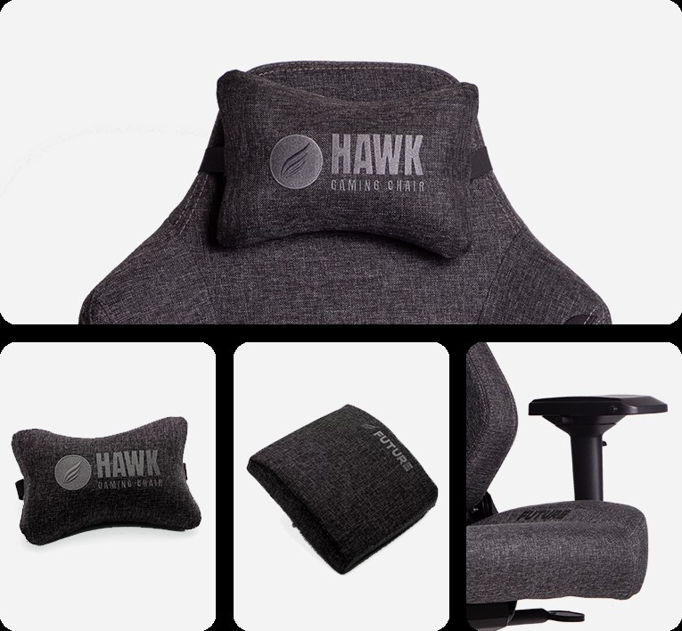 kumaş oyuncu koltuğu Hawk Gaming Chair Future Coal