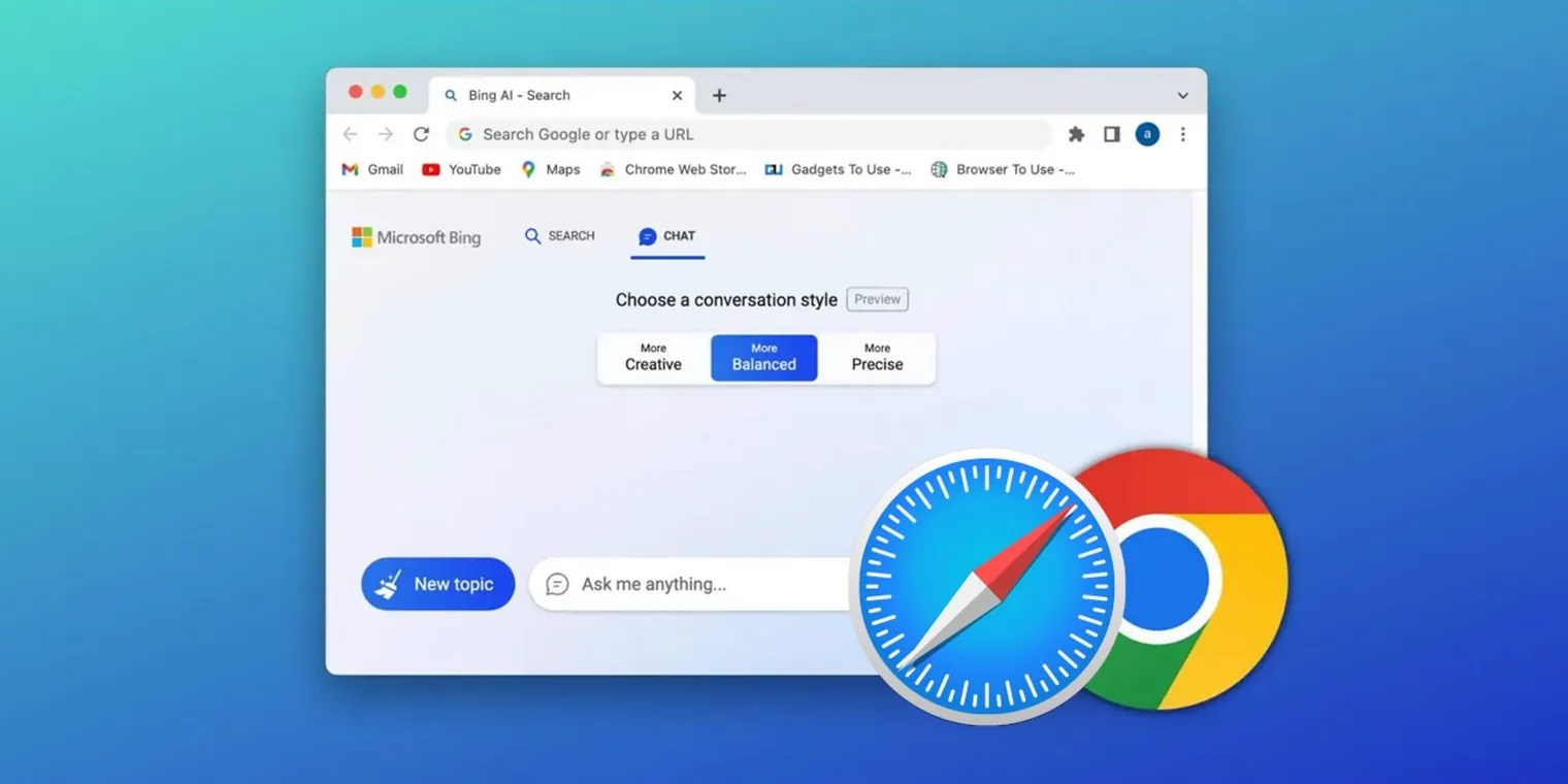 Yapay zekalı Bing Sohbet, Chrome ve Safari'ye geldi