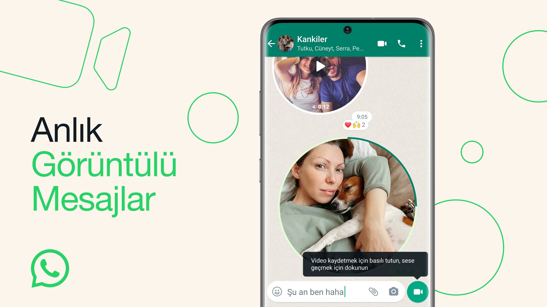 whatsapp video mesaj gönderme özelliği