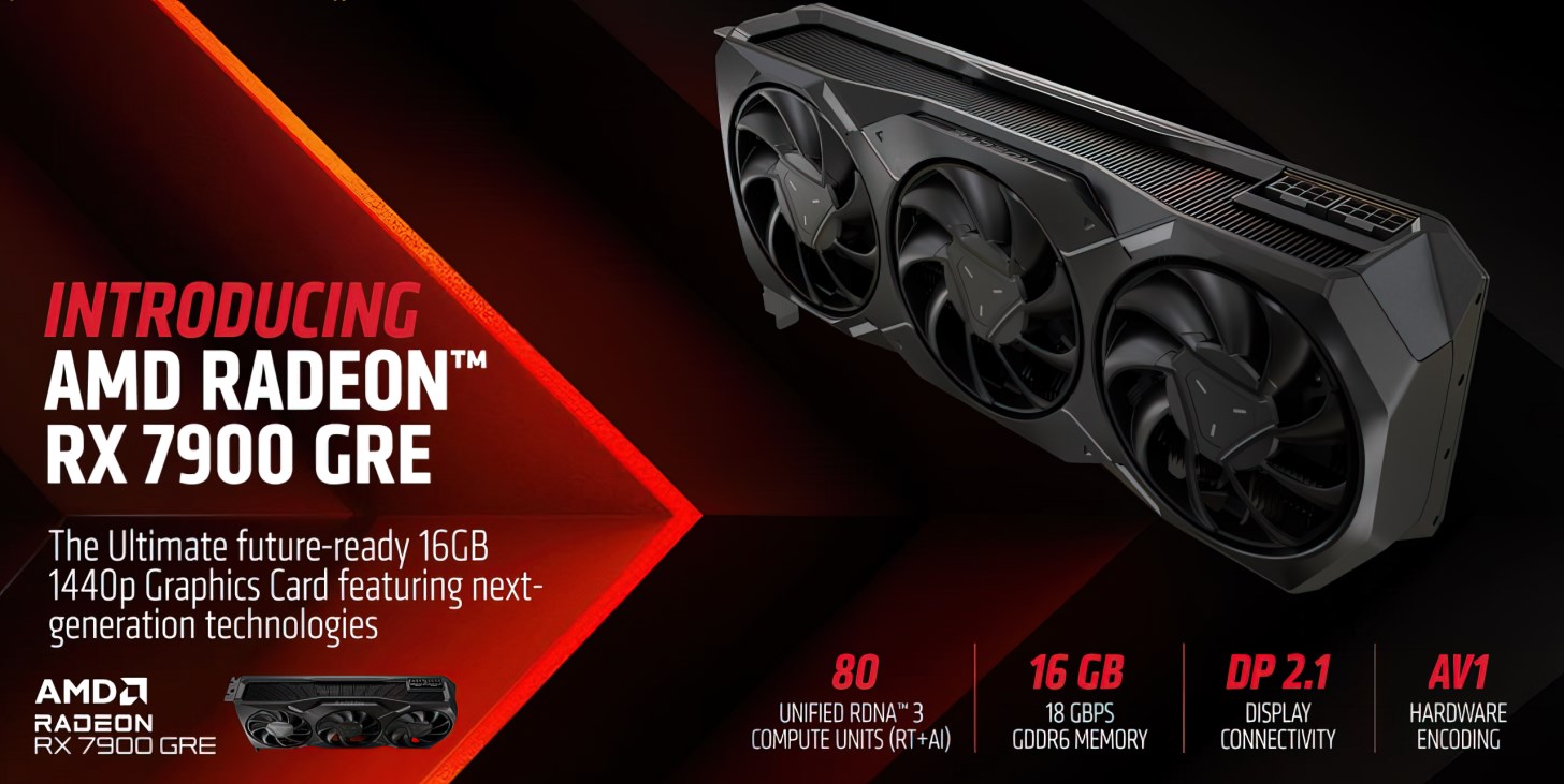 Radeon RX 7900 GRE tanıtıldı