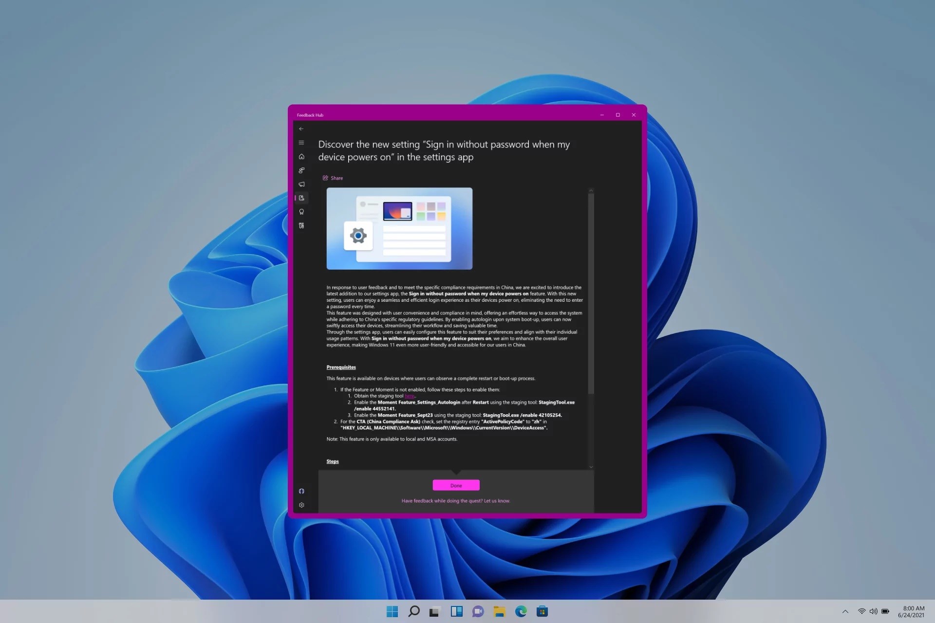 Gizli Windows 11 özelliklerini etkinleştiren araç sızdırıldı