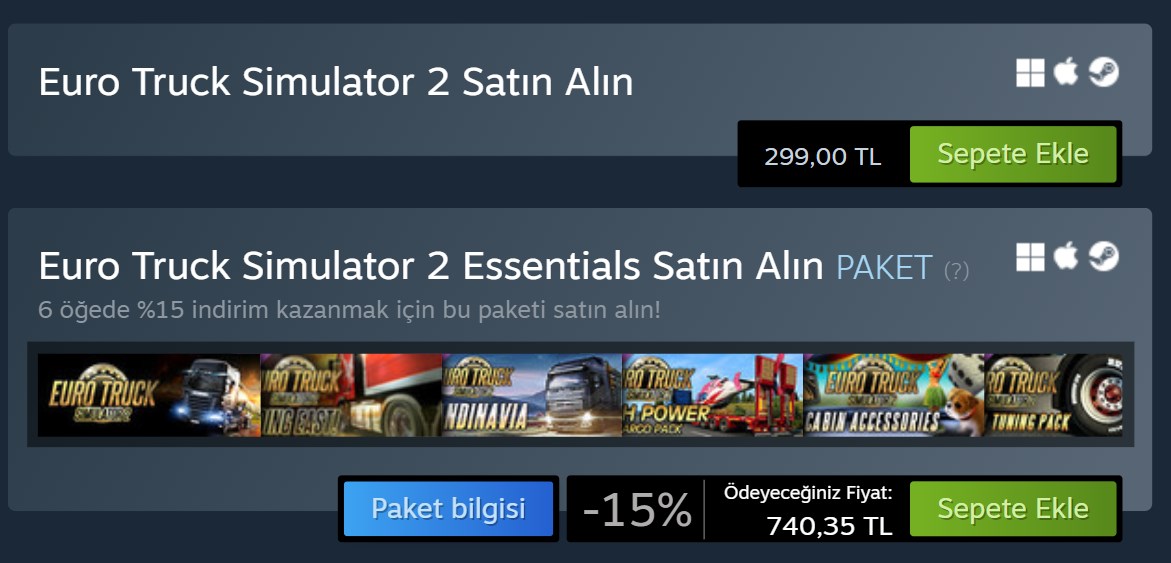 ETS2'ye büyük zam geldi: 299 TL oldu!