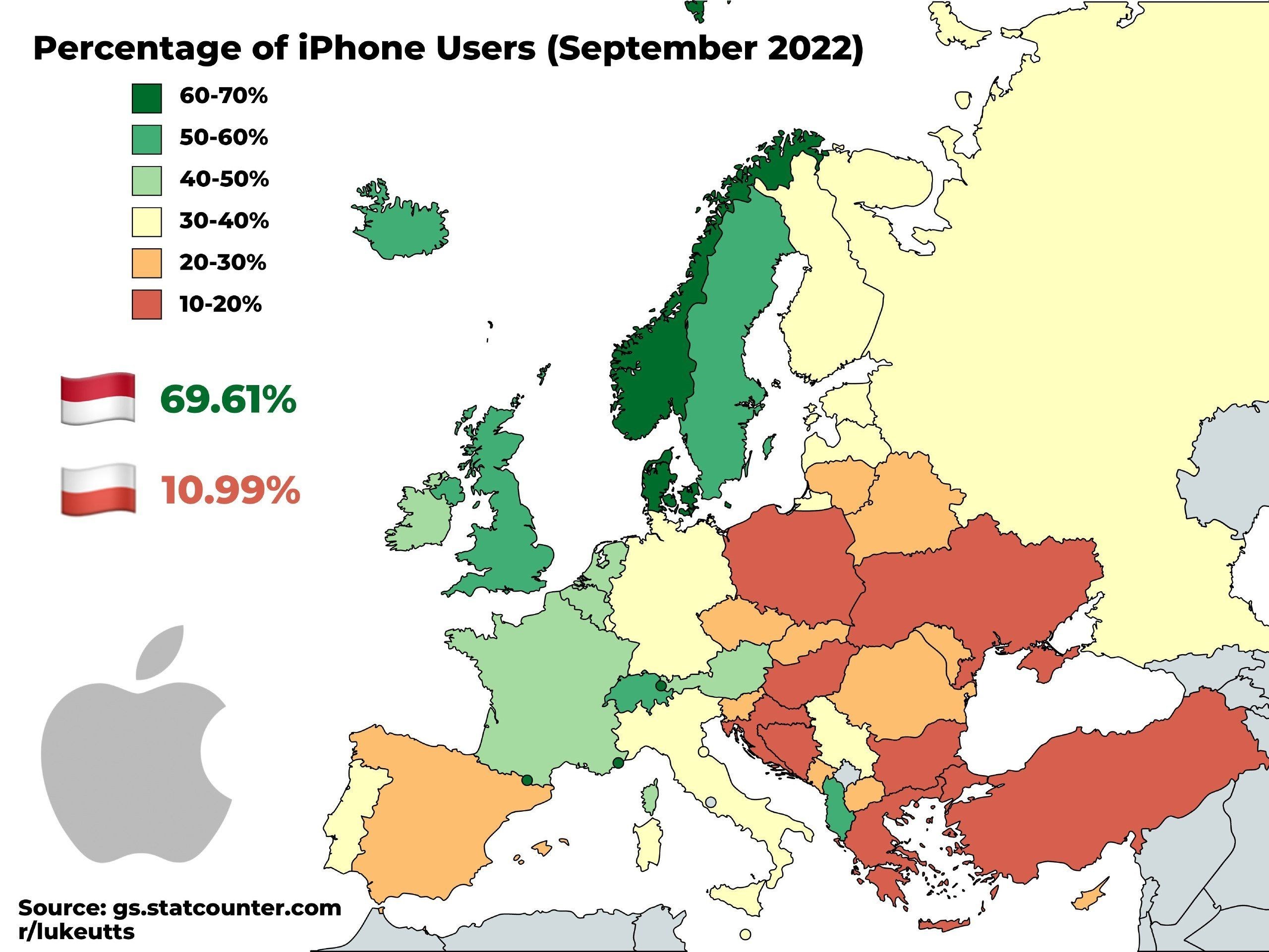iPhone kullanıcı sayısında Türkiye son sırada