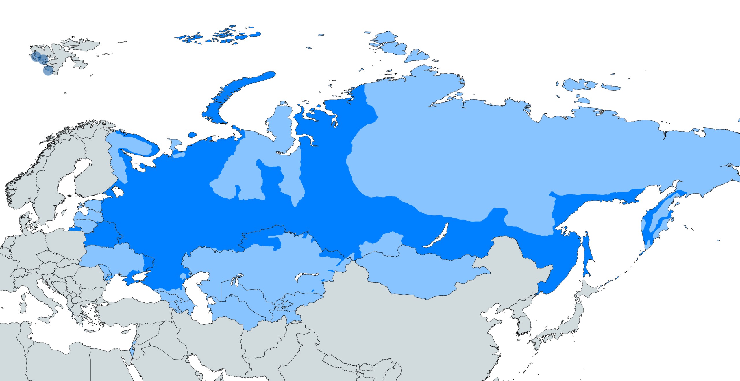 rusça konuşan ülkeler haritası