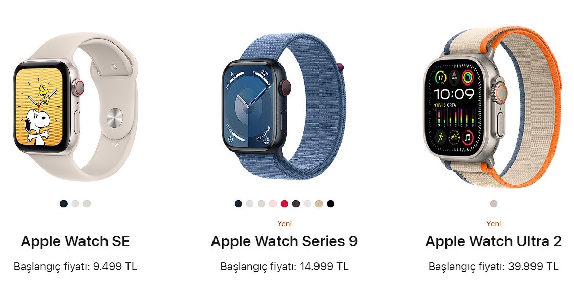 Apple Watch Series 9 ve Watch Ultra 2 Türkiye fiyatı açıkladı