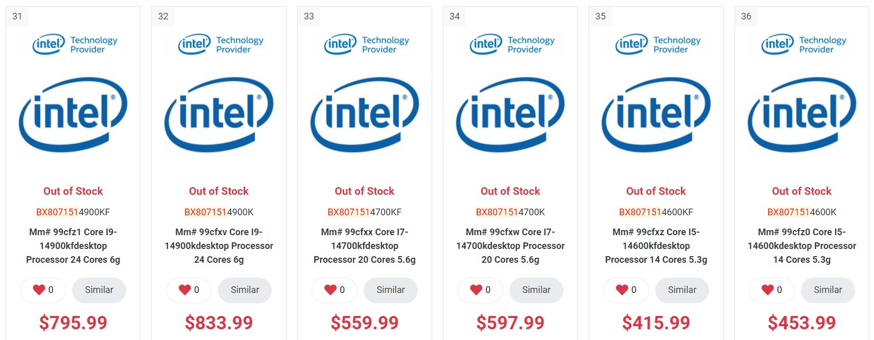 Intel 14.nesil Raptor Lake Refresh işlemcilerin fiyatı sızdı