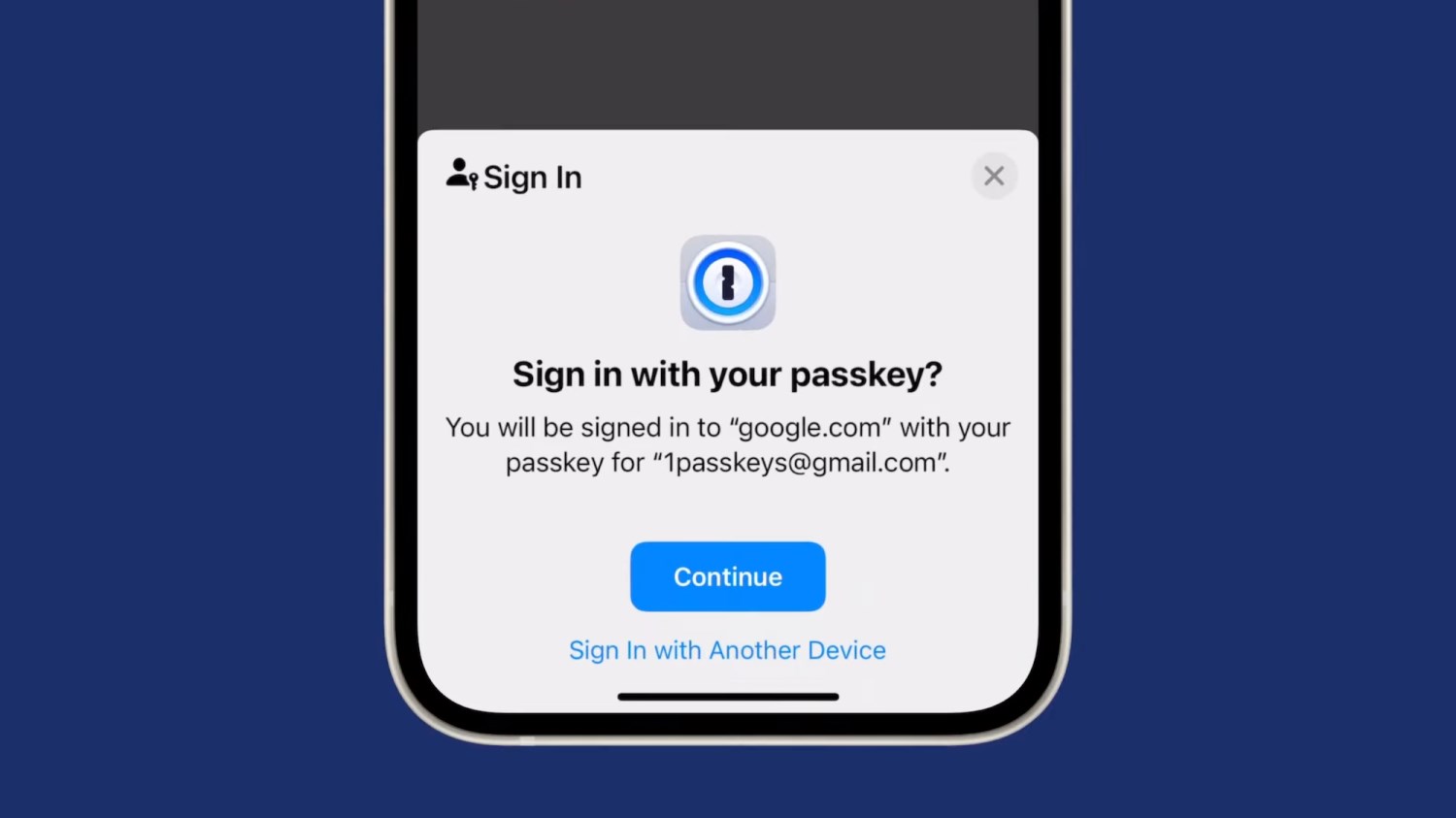 1password ios 17 passkey