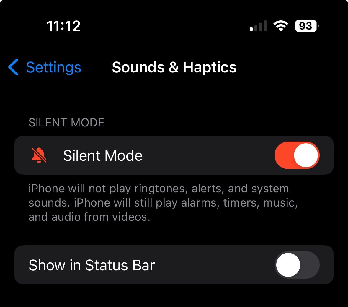 iphone 15 pro sessiz mod zil simgesi gizleme