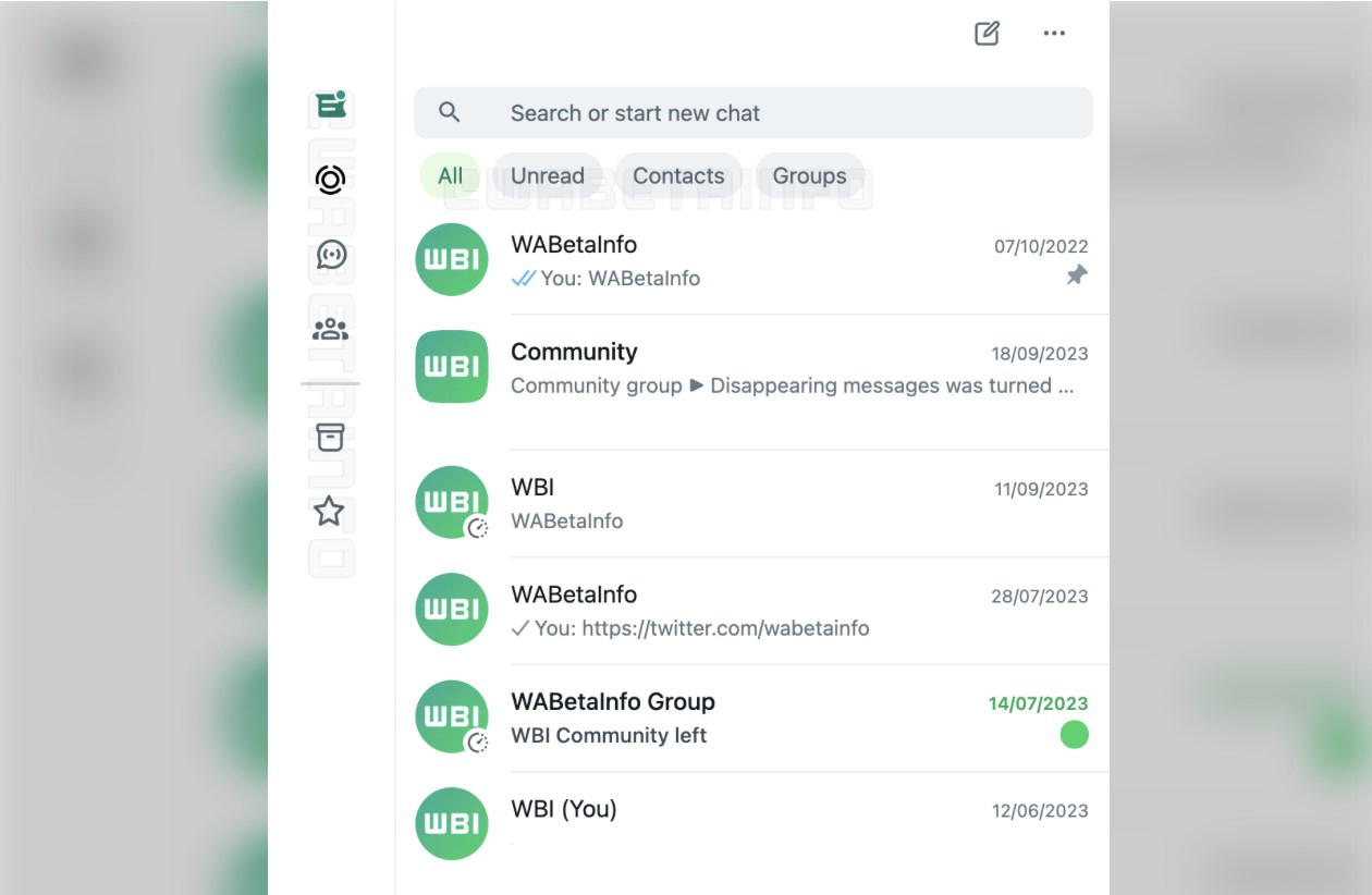 whatsapp web yeni arayüz yenilikler