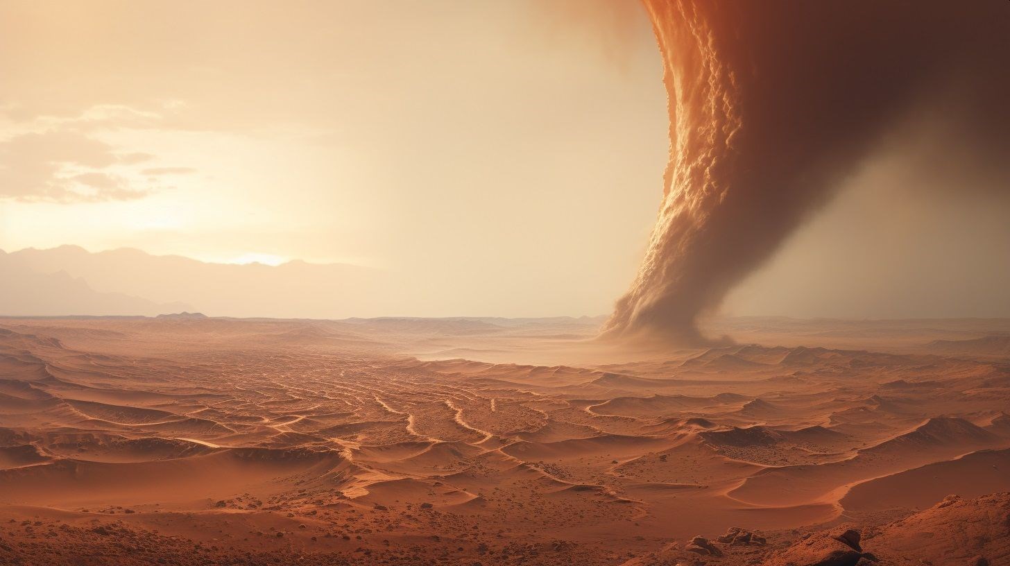 NASA, Mars'taki devasa bir toz hortumunun videosunu yayınladı