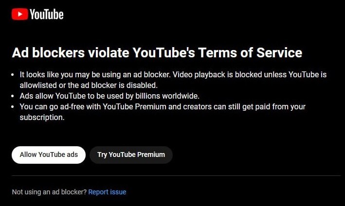 Google, Edge'de YouTube videolarının izlenmesini engelliyor