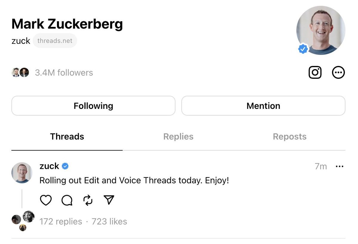 instagram threads gönderi düzenleme özelliği ücretsiz
