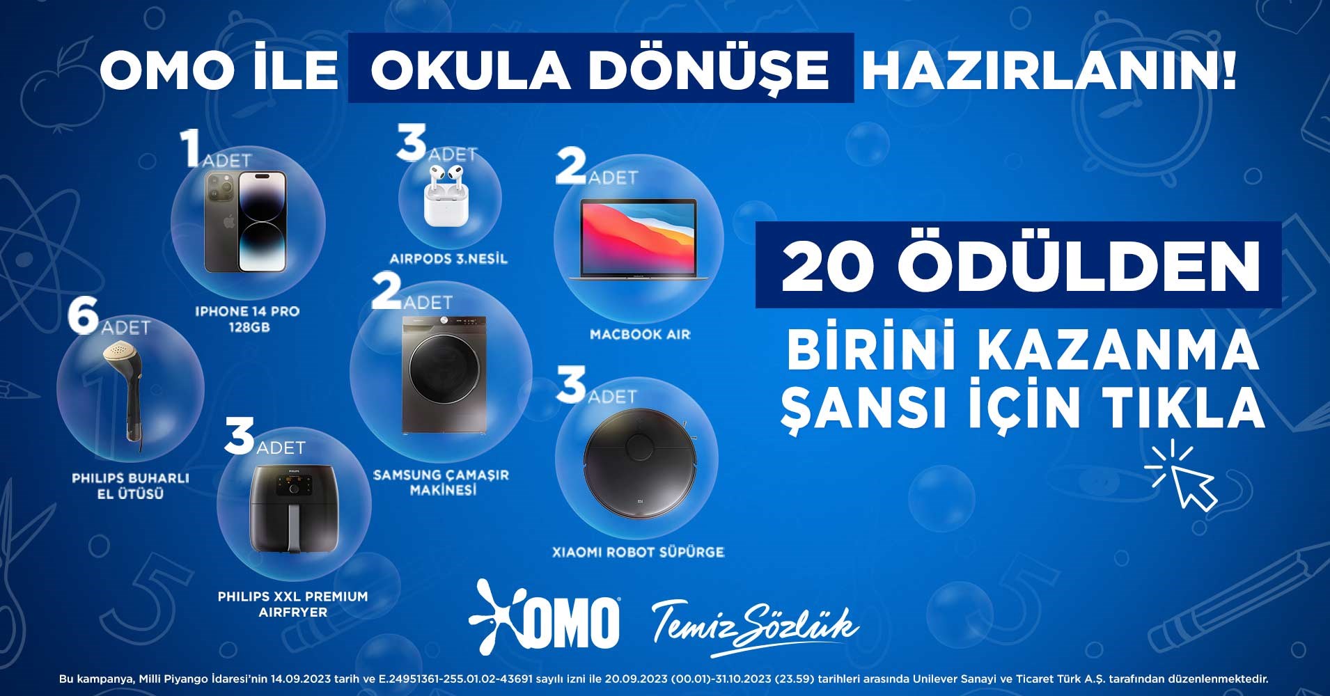 Omo'dan Okula Dönüş kampanyası: 20 kişiye teknolojik ürün hediye!