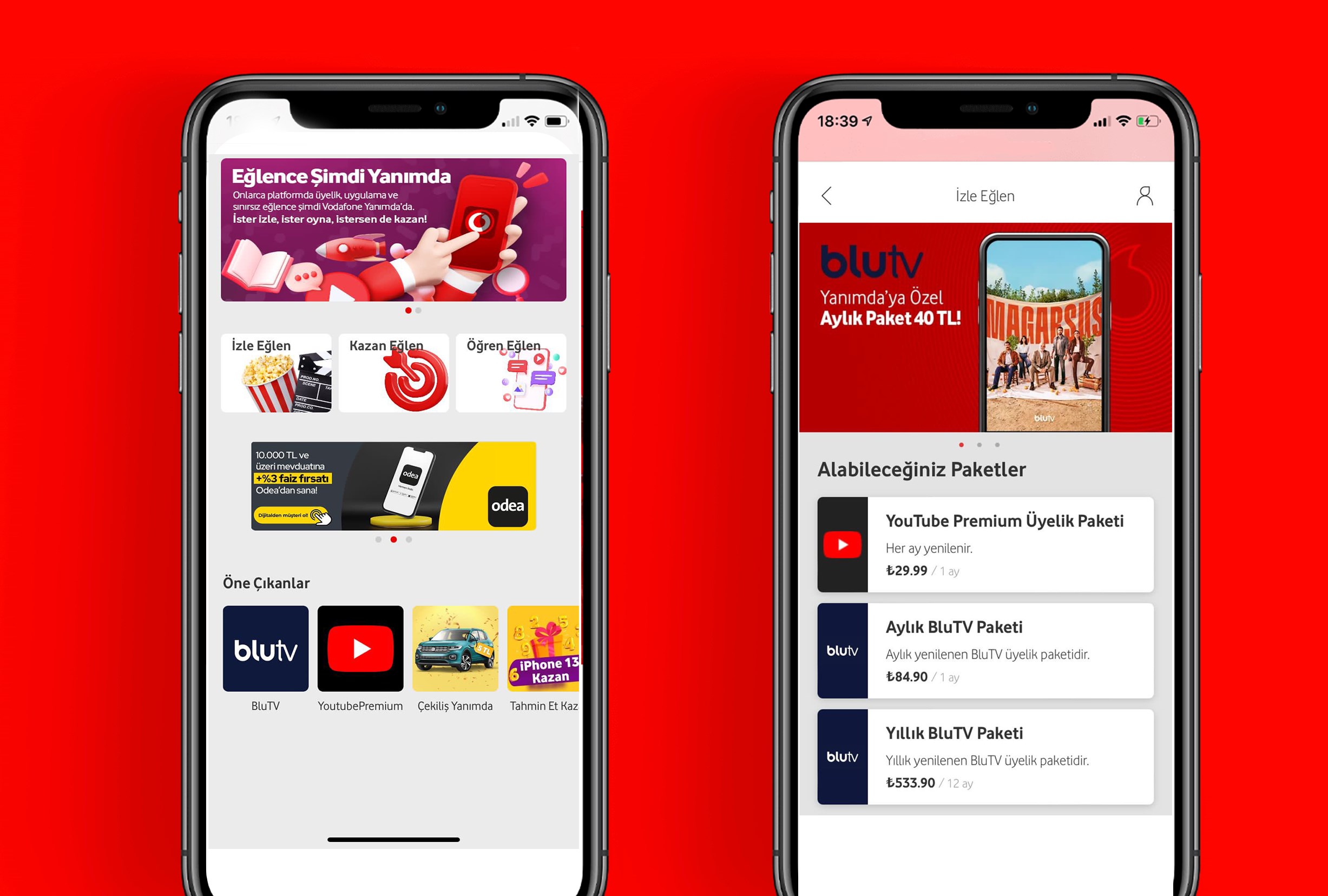 Vodafone Yanımda'ya Eğlence alanı eklendi! Youtube Premium 9,90TL