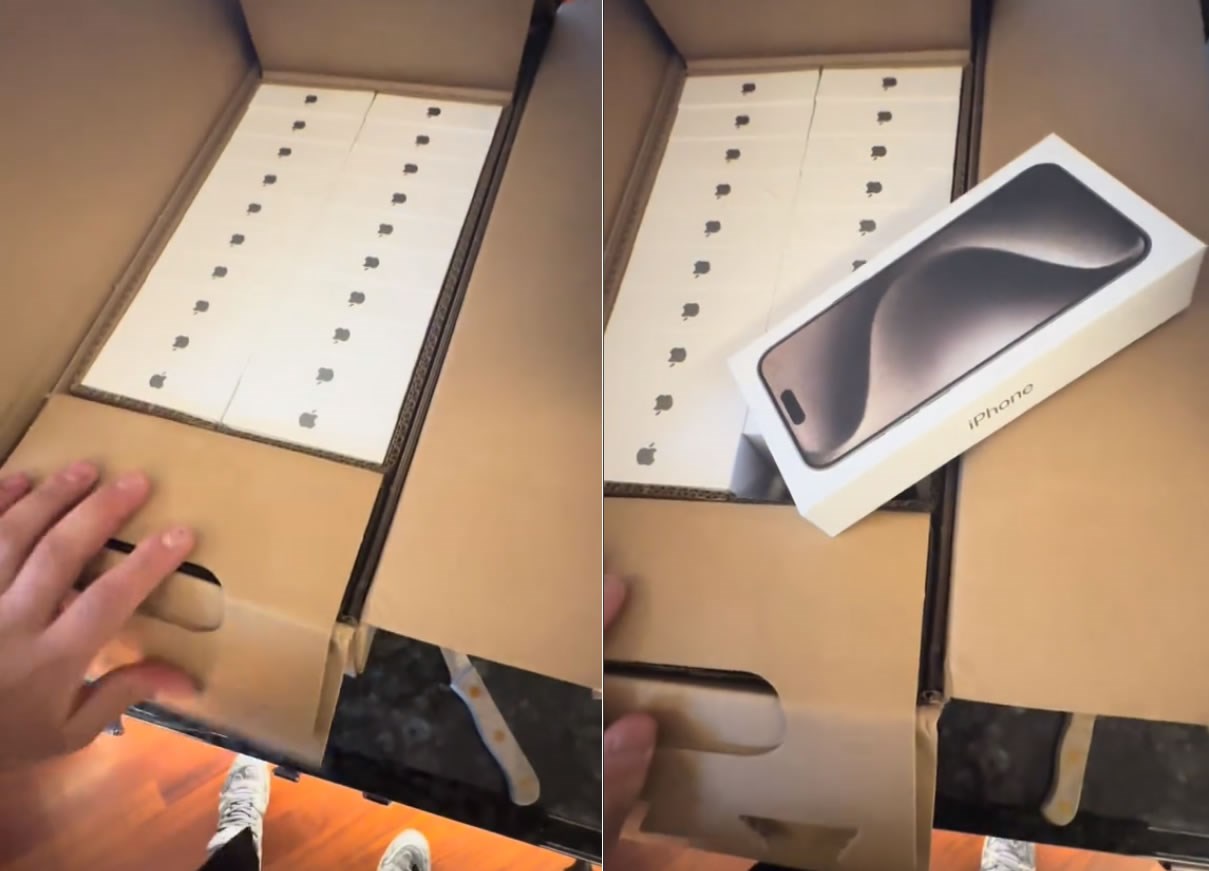 Apple bir adama yanlışlıkla 60 adet iPhone 15 Pro Max gönderdi