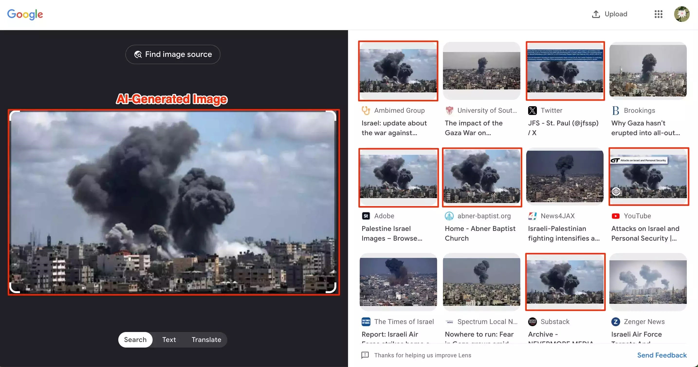 Adobe, Gazze ve İsrail savaşının yapay zeka görüntülerini satıyor