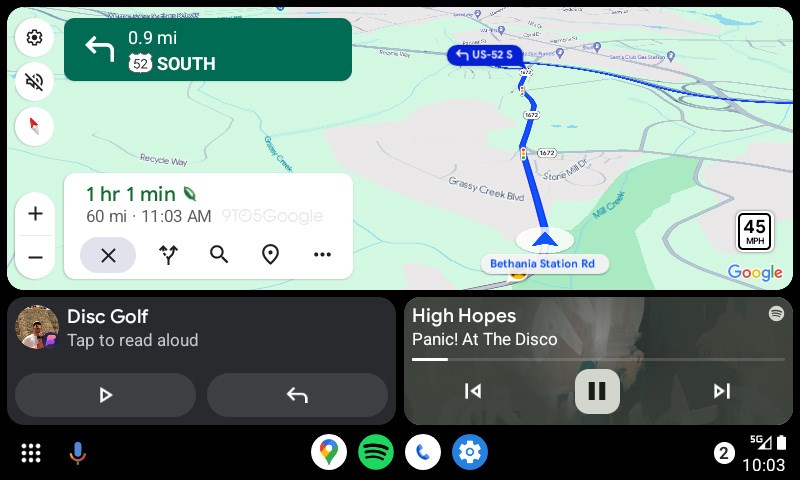 Google Haritalar, Android Auto için yeni renklerle güncellendi