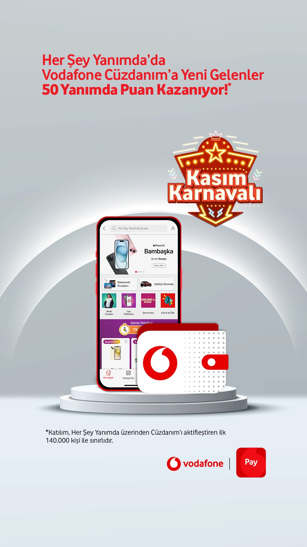 Vodafone Cüzdanım kullanıma sunuldu: 50 TL değerinde bakiye hediy