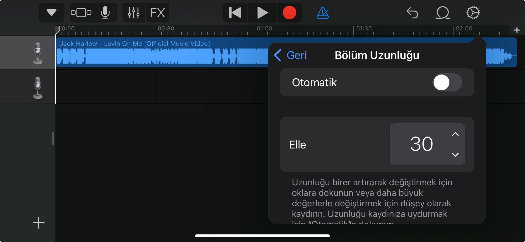 iPhone zil sesi yapma Garageband